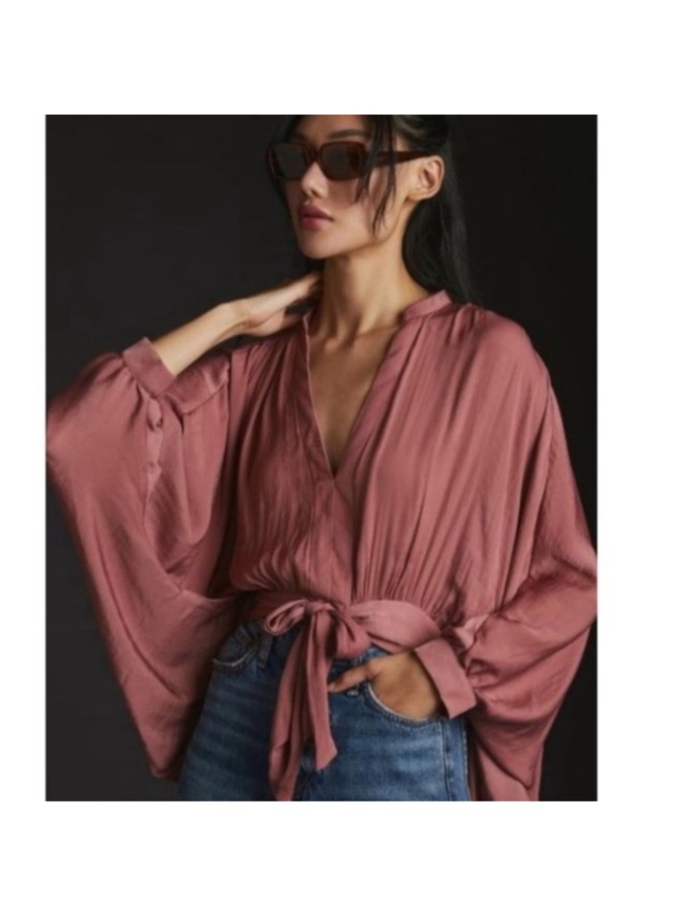 GORGEOUS silky blouse ANTHROPOLOGIE NWOT